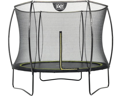 Trampolin EXIT Silhouette mit Sicherheitsnetz Ø 244 cm schwarz Schwarzes Gartentrampolin mit Sicherheitsnetz