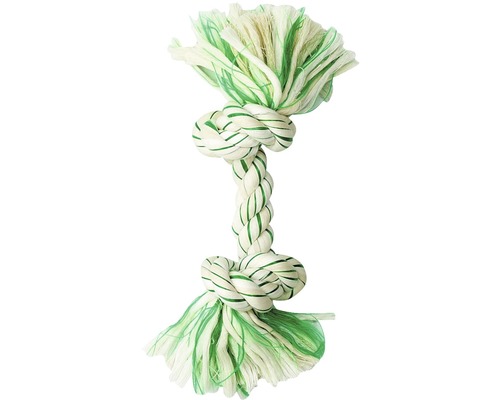 Baumwollknoten, 20 cm, grün-weiß