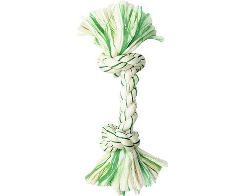Baumwollknoten 26 cm, grün-weiß