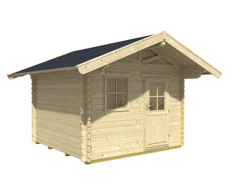 Holzgartenhaus mit Fenster und Tür