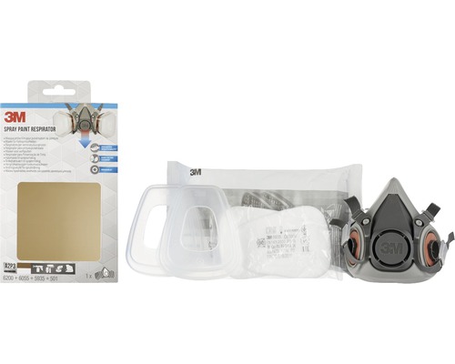 3M Kit de masque respiratoire pour peinture au pistolet avec filtres et préfiltres
