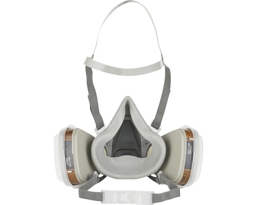 Demi-masque avec filtres pour la protection contre les particules nocives