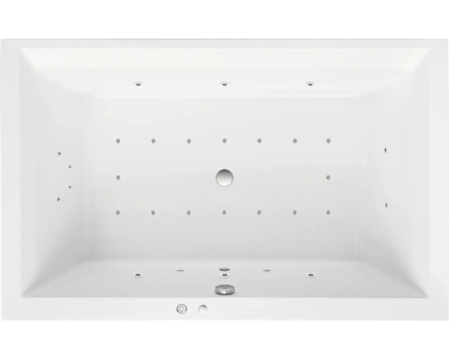 Baignoire balnéo rectangulaire OTTOFOND Space 120 x 190 cm blanc brillant 55990-0