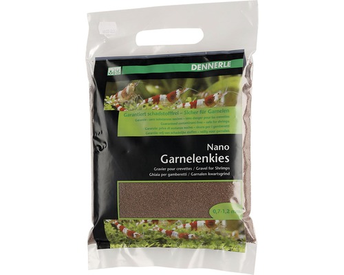 Gravier Nano pour crevettes Bornea 2 kg, marron Emballage de gravier Nano pour crevettes de la marque Dennerle, granulométrie de 0,7 à 1,2 millimètre