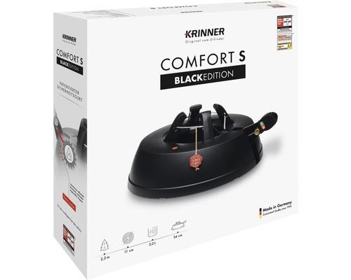 Support de sapin de Noël Krinner Comfort S Black Edition dans son emballage d''origine