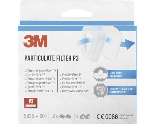 3M Filtre à particules P3, lot de 2