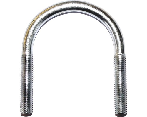 Étrier fileté rond zingué 8x42 mm 1/2" 100 pces Bride en U métallique filetée