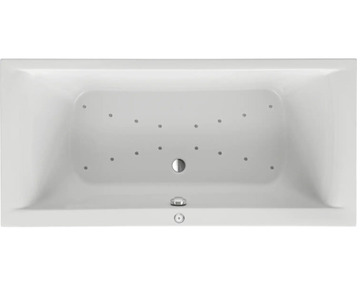 Baignoire balnéo rectangulaire OTTOFOND Wistula 90 x 200 cm blanc brillant 59881 Baignoire rectangulaire avec fonction d''hydromassage, vue de dessus