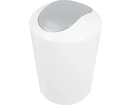 Weißer Kosmetik-Abfalleimer mit Schwingdeckel