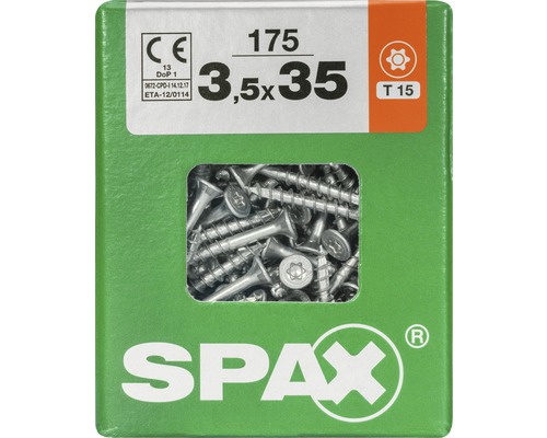 Vis universelles Spax 3,5x35 mm, 175 pièces