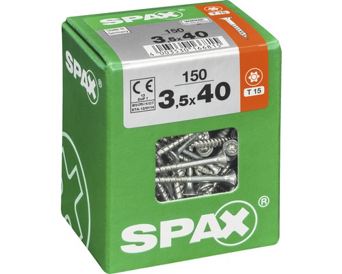Vis Spax 3,5x40 millimètres en carton