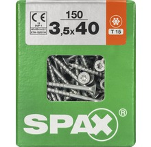Vis SPAX 3,5x40 mm, paquet de 150 pièces