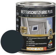 HORNBACH Holzfarbe Wetterschutzfarbe Plus anthrazit 750 ml
