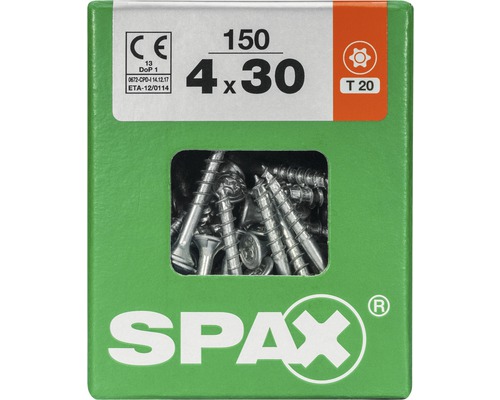 Spax Schrauben 4x30 Millimeter, Packung mit 150 Stück