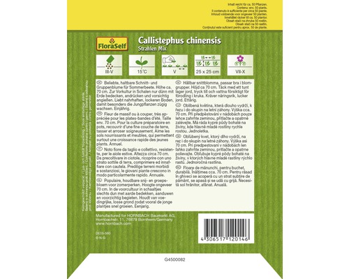 FloraSelf Callistephus chinensis Strahlen Mix Samentüte