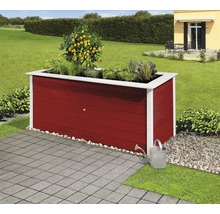 Hochbeet klassisch weka Profi 669 C mit innenliegender Noppenbahn und Wühlmausschutzgitter 218x92x81 cm rot