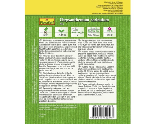 Chrysanthemum carinatum Mix Saatgutpackung