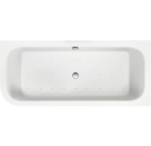 Vue de dessus d''une baignoire rectangulaire avec jets de massage