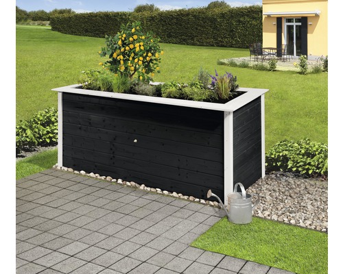 Jardinière surélevée classique weka Profi 669 C avec nappe intérieure à excroissances et grille de protection contre les campagnols 218x92x81 cm, anthracite