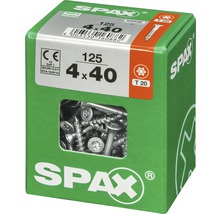 Vis SPAX 4x40 millimètres, paquet de 125 pièces
