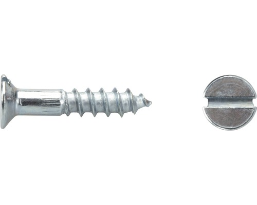 Vis à bois à tête fraisée avec fente DIN 97 2x16 mm galvanisée, 100 unités Vis à bois à tête fraisée avec fente DIN 97 2x16 mm galvanisée, 100 unités