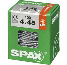 Vis Spax 4 x 45 millimètres, 100 pièces