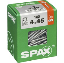 Vis universelles SPAX en boîte, taille 4x45 millimètres, 100 pièces