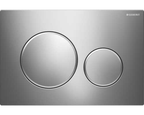 Plaque de commande GEBERIT Sigma 20 plaque brillant / touche chrome brillant mat 115.882.KH.1