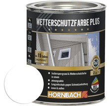 Dose Wetterschutzfarbe Plus mit Farbbeispiel
