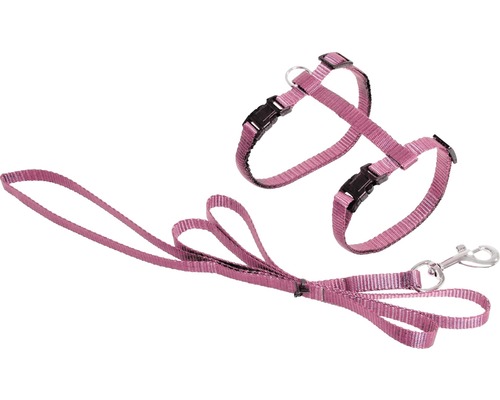 Harnais pour chat Karlie avec laisse Art Sportiv Plus 10 mm 110 cm, rose