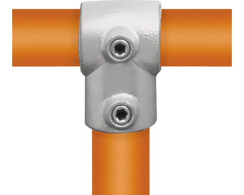Pièce en T courte Buildify raccord de tube d&lsquo;échafaudage en acier Ø 33 mm