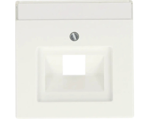 Plaque centrale cache simple pour UAE/ISDN avec champ d'inscription Busch-Jaeger 1803-84 Future Linear blanc studio