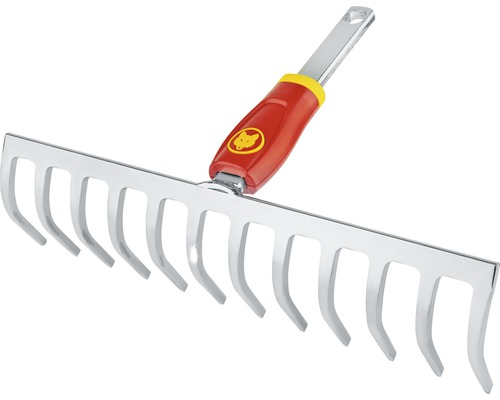 Râteau à gazon Wolf Garten en acier avec manche