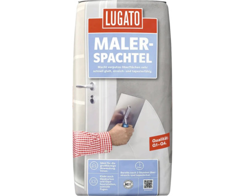 Lugato Flächenspachtel Malerspachtel 4 kg Lugato Maler Spachtel zum schnellen Glätten von verputzten Oberflächen