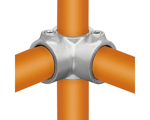 Pièce d&lsquo;angle raccord de tube d&lsquo;échafaudage Buildify en acier continu Ø 33 mm