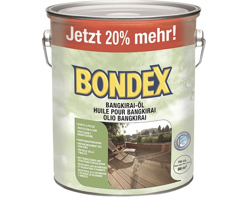 Huile pour bois exotique Bondex dans une boîte