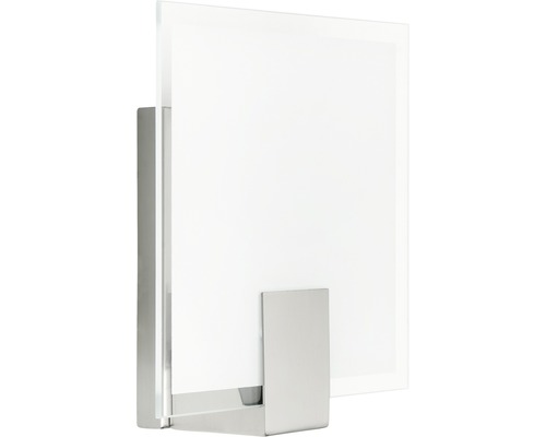 Applique murale avec abat-jour transparent et support argenté