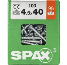 Vis Spax 4,5x40 millimètres, 100 pièces