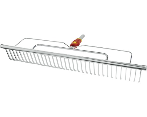 Râteau en métal avec dents et manche