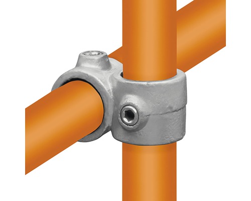 Pièce en croix raccord de tuyaux 90° Buildify disposé pour tube d'échafaudage en acier Ø 33 mm