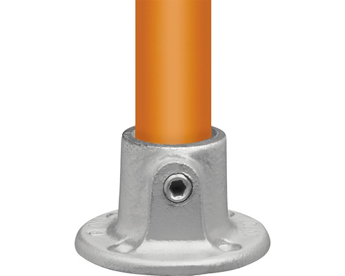 Embase ronde pour tube d&lsquo;échafaudage Buildify en acier Ø 33 mm