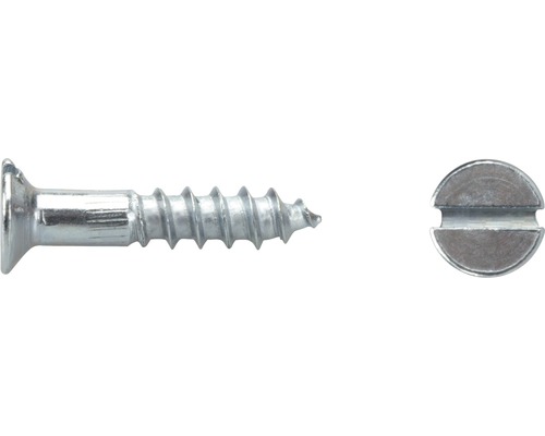 Vis à bois à tête fraisée avec fente DIN 97 2,5x12 mm galvanisée, 100 unités Vis à bois à tête fraisée avec fente DIN 97 2,5x12 mm galvanisée, 100 unités