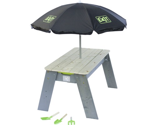 Ensemble de sièges pour enfants en bois avec parasol et outils de jardinage