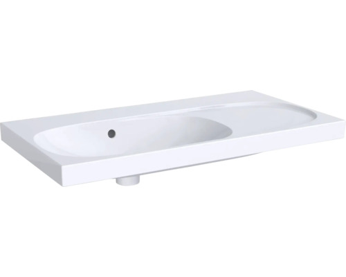 Vasque GEBERIT Acanto 90 cm blanc tablette à droite sans trou de robinetterie 500626012