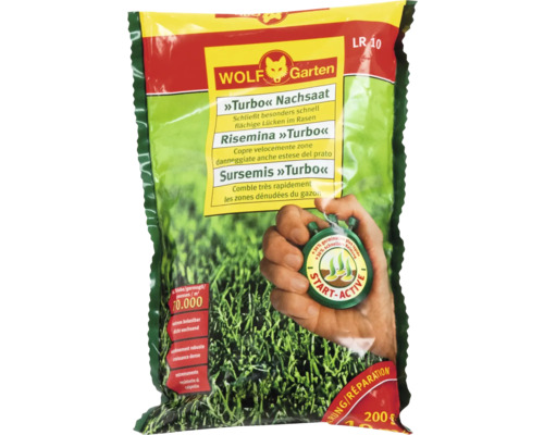 Rasensamen WOLF-Garten Turbo Nachsaat LR 0,2 kg 10 m² Wolf Garten Turbo Nachsaat Rasensamenpackung, 200 Gramm