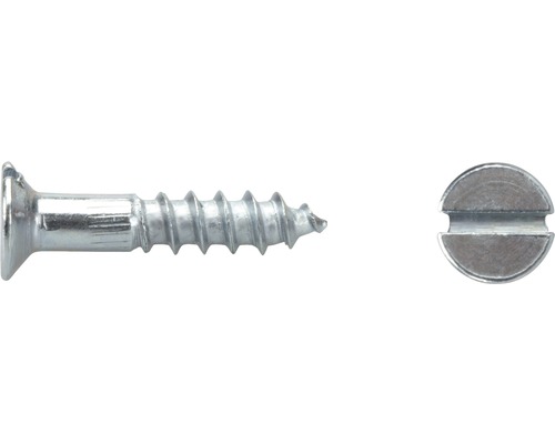 Vis à bois à tête fraisée avec fente DIN 97 2x8 mm galvanisée, 100 unités Vis à bois à tête fraisée avec fente DIN 97 2x8 mm galvanisée, 100 unités