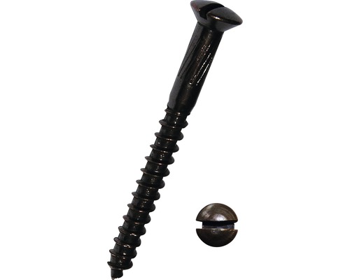 Vis à bois à tête fraisée bombée avec fente DIN 95 3x25 mm laiton bruni, 200 unités Vis à bois à tête fraisée bombée avec fente DIN 95 3x25 mm laiton bruni, 200 unités
