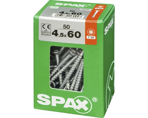Paquet de vis Spax 4,5x60 millimètres