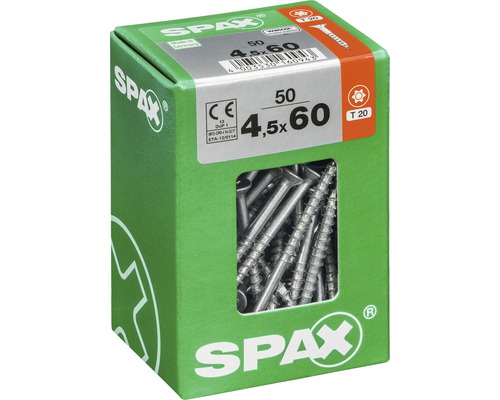 Vis Spax 4,5 x 60 millimètres dans une boîte en carton
