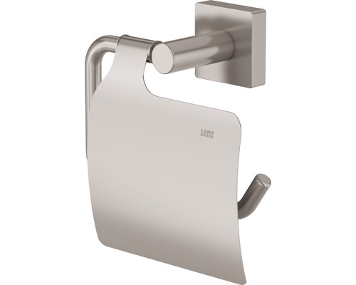 Toilettenpapierhalter Lenz Sky mit Deckel Nickel-matt